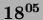 $\bf 18^{05}$
