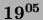 $\bf 19^{05}$