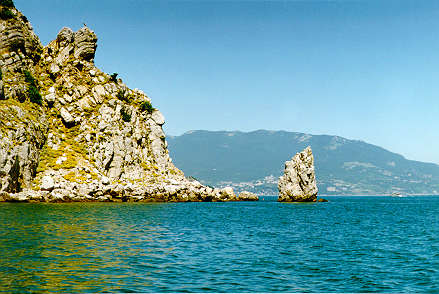 Big Yalta region. The Sail rock.