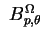 $\ B_{p,\theta}^{\Omega}$