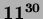 $ \bf 11^{30}$