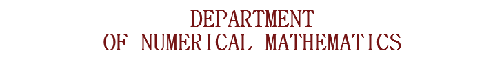 Department of Numerical Mathematics